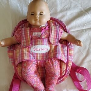 American Girl Bitty Baby Doll with Pink Outfit and Backpack